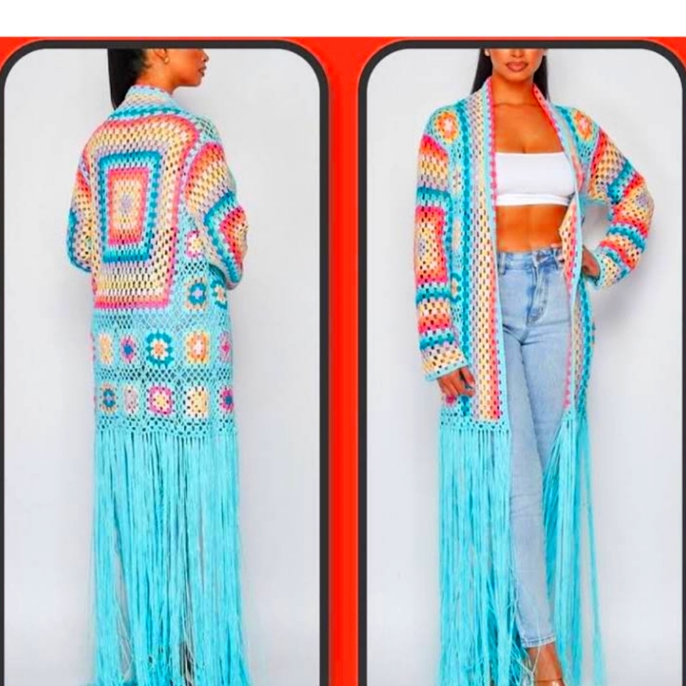 Long beautiful crotchet duster
